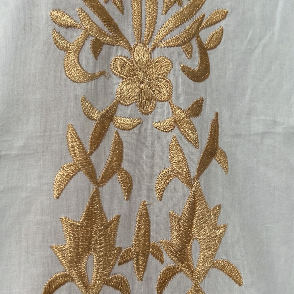 NWT INCA cotton embroidered full length tunic - Picture 3 of 6